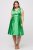 Ulla Popken 817135 Vestido de noche evasé con cuello de pico Verde - Vestidos de noche - Vestidos de fiesta de gran talla