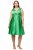 Ulla Popken 817135 Vestido de noche evasé con cuello de pico Verde - Vestidos de noche - Vestidos de fiesta de gran talla