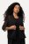 Ulla Popken 817211 Chaqueta oversize de gasa con cuello chal Negro - Chaquetas - Chaquetas para mujer en tallas grandes