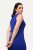 Ulla Popken 817591 Vestido de punto con cuello de pico Azul - Vestidos de punto - 
