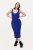 Ulla Popken 817591 Vestido de punto con cuello de pico Azul - Vestidos de punto - 