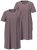 Ulla Popken 819289 Camisón de manga corta pack de 2 Marrón - Camisones - 