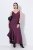 Ulla Popken 820341 Vestido de satén sin mangas con cuello de pico Burdeos - Vestidos de noche - Vestidos de fiesta de gran talla