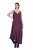 Ulla Popken 820341 Vestido de satén sin mangas con cuello de pico Burdeos - Vestidos de noche - Vestidos de fiesta de gran talla