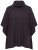 Ulla Popken 820620 Jersey poncho con cuello vuelto Marrón caoba - Ponchos y capas - 