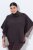 Ulla Popken 820620 Jersey poncho con cuello vuelto Marrón caoba - Ponchos y capas - 
