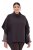 Ulla Popken 820620 Jersey poncho con cuello vuelto Marrón caoba - Ponchos y capas - 