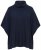 Ulla Popken 820620 Jersey poncho con cuello vuelto Azul marino - Ponchos y capas - 