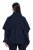 Ulla Popken 820620 Jersey poncho con cuello vuelto Azul marino - Ponchos y capas - 