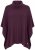 Ulla Popken 820620 Jersey poncho con cuello vuelto Ciruela - Ponchos y capas - 