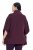 Ulla Popken 820620 Jersey poncho con cuello vuelto Ciruela - Ponchos y capas - 