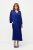 Ulla Popken 821110 Vestido de satén de manga corta con cuello de pico Azul marino - Vestidos de noche - Vestidos de fiesta de gran talla