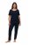Ulla Popken 821244 Pijama de lunares Azul marino - Pijamas/ropa de estar en casa - 