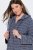 Ulla Popken 821543 Albornoz de rizo de rayas Antracita - Batas & albornoces - 