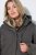 Ulla Popken 821737 Parka acolchada HYPRAR con capucha Gris oscuro jaspeado - Chaquetas - Chaquetas para mujer en tallas grandes