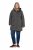 Ulla Popken 821737 Parka acolchada HYPRAR con capucha Gris oscuro jaspeado - Chaquetas - Chaquetas para mujer en tallas grandes