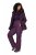 Ulla Popken 822018 Pantalón técnico impermeable forrado de forro polar Ciruela - Ropa impermeable - 