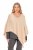 Ulla Popken Knit Pointed Hem Poncho Nature Melange - Sudaderas y hoodies - 