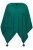 Ulla Popken Knit Pointed Hem Poncho Emerald Green - Sudaderas y hoodies - 