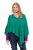 Ulla Popken Knit Pointed Hem Poncho Emerald Green - Sudaderas y hoodies - 