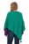 Ulla Popken Knit Pointed Hem Poncho Emerald Green - Sudaderas y hoodies - 