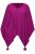 Ulla Popken Knit Pointed Hem Poncho Berry - Sudaderas y hoodies - 