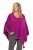 Ulla Popken Knit Pointed Hem Poncho Berry - Sudaderas y hoodies - 