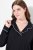Ulla Popken 823030 Pijama con cuello camisero Negro - Pijamas/ropa de estar en casa - 