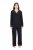 Ulla Popken 823030 Pijama con cuello camisero Negro - Pijamas/ropa de estar en casa - 