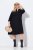 Ulla Popken 823290 Vestido midi con cuello de pico Negro - Vestidos midi - Vestidos midi de talla grande