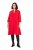 Ulla Popken 823290 Vestido evasé con bolsillos Rojo - Vestidos midi - Vestidos midi de talla grande
