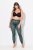Ulla Popken 823383 Leggings de media de lunares Verde oliva - Medias & calcetines - 