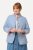 Ulla Popken 823538 Blazer de mezcla de lino con cuello alto Azul claro - Blazers - Blazers en tallas grandes para mujer