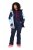 Ulla Popken 824297 Pantalón softshell con polainas para nieve Azul marino - Ropa de esquí - 