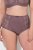 Ulla Popken 825788 Bragas de talle alto con encaje Marrón - Bragas - 
