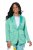 Ulla Popken 826161 Blazer texturizado Verde - Blazers - Blazers en tallas grandes para mujer
