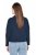Ulla Popken 827116 Bolero con cuello alto de mezcla de lino Azul marino - Boleros - 