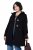 Ulla Popken 829347 Trenca Negro - Abrigos - Abrigos de talla grande