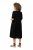 Ulla Popken 829837 Vestido de mezcla de lino de manga corta Negro - Vestidos de verano - Vestidos de verano tallas grandes