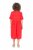 Ulla Popken 829837 Vestido de mezcla de lino de manga corta Rojo - Vestidos de verano - Vestidos de verano tallas grandes