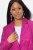 Ulla Popken 830767 Blazer de efecto arrugado Magenta - Blazers - Blazers en tallas grandes para mujer