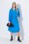 Ulla Popken 831004 Vestido midi de manga larga con cuello de pico Azul real - Vestidos midi - Vestidos midi de talla grande