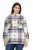 Ulla Popken 831641 Sobrecamisa de cuadros de mezcla de lana Antracita - Chaquetas - Chaquetas para mujer en tallas grandes