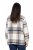 Ulla Popken 831641 Sobrecamisa de cuadros de mezcla de lana Antracita - Chaquetas - Chaquetas para mujer en tallas grandes