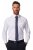 JP1880 831906 Corbata de seda a rayas extralarga Azul noche - Corbatas y pajaritas - 