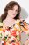 Ulla Popken 832512 Vestido de mezcla de lino de flores con manga 3/4 Rojo - Vestidos maxi - Vestidos largos en tallas grandes
