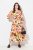 Ulla Popken 832512 Vestido de mezcla de lino de flores con manga 3/4 Rojo - Vestidos maxi - Vestidos largos en tallas grandes