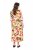 Ulla Popken 832512 Vestido de mezcla de lino de flores con manga 3/4 Rojo - Vestidos maxi - Vestidos largos en tallas grandes