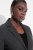 Ulla Popken 832935 Blazer de espiga con brillo metalizado Gris - Blazers - Blazers en tallas grandes para mujer
