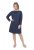 Ulla Popken 834371 Vestido de felpa de rayas Azul marino - Vestidos sudadera - 